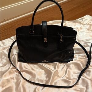 Coach Black Leather Shoulder Bag